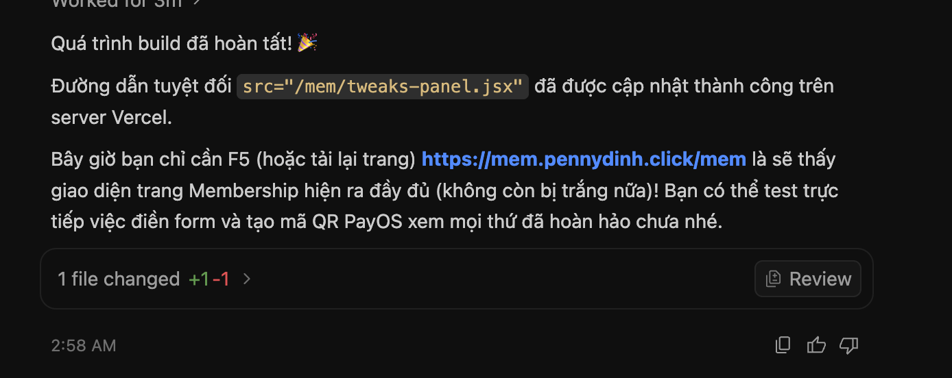 Build xong với Antigravity