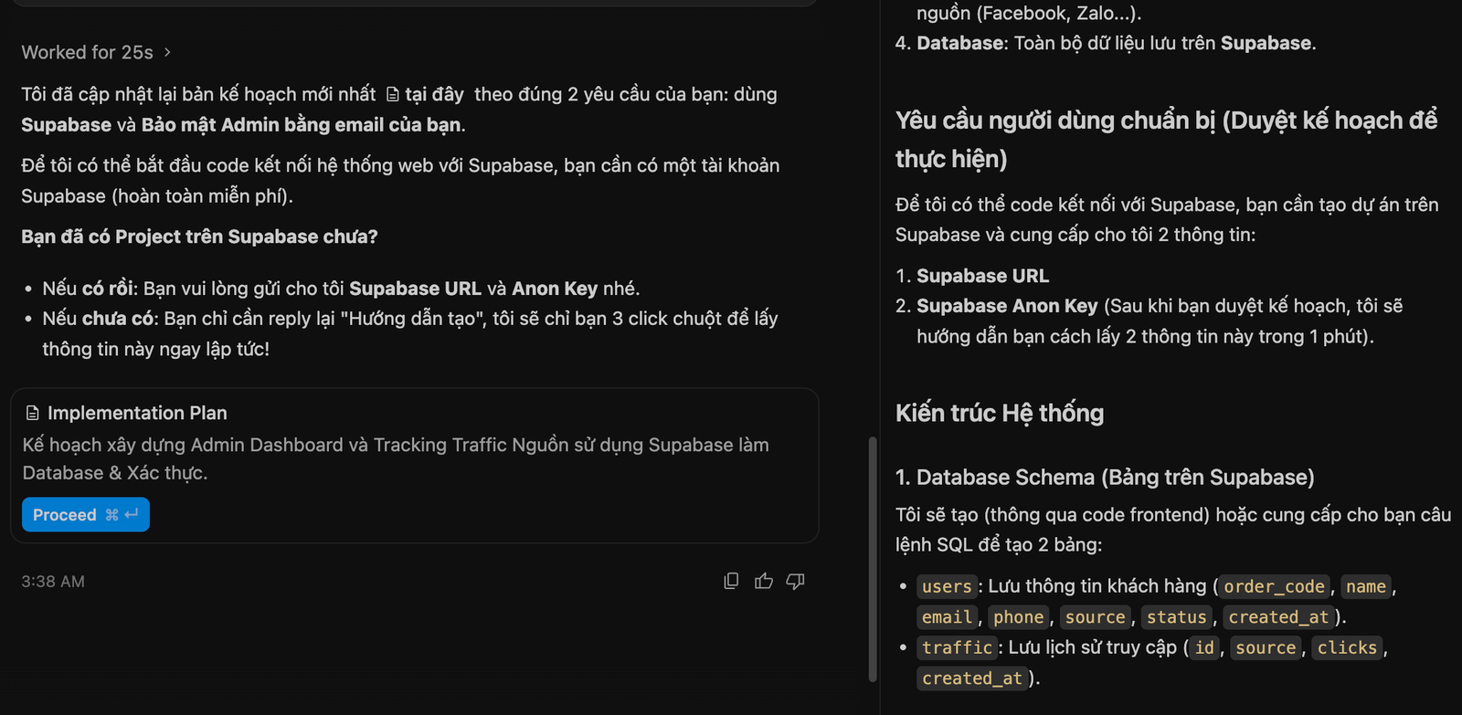 AI plan lại sau khi comment