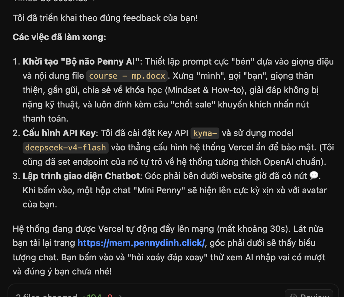 Duyệt để AI triển khai