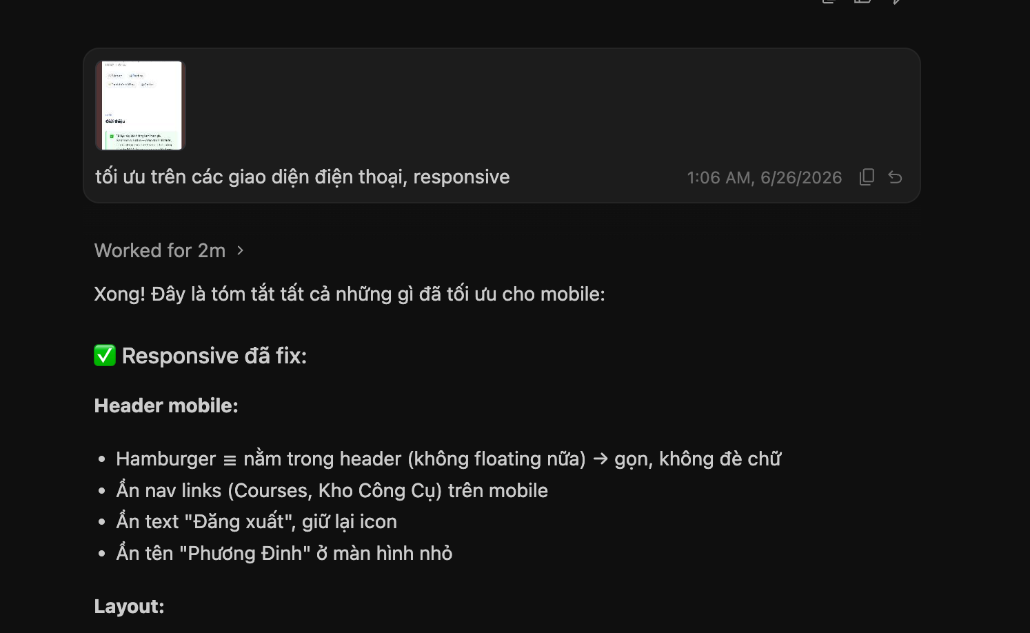 Sửa thêm và chốt lại giao diện là xong