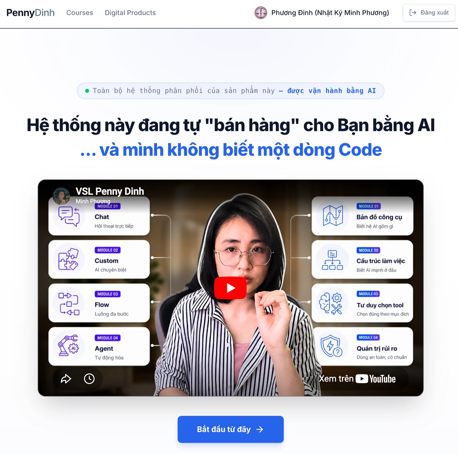 Ví dụ giao diện salepage